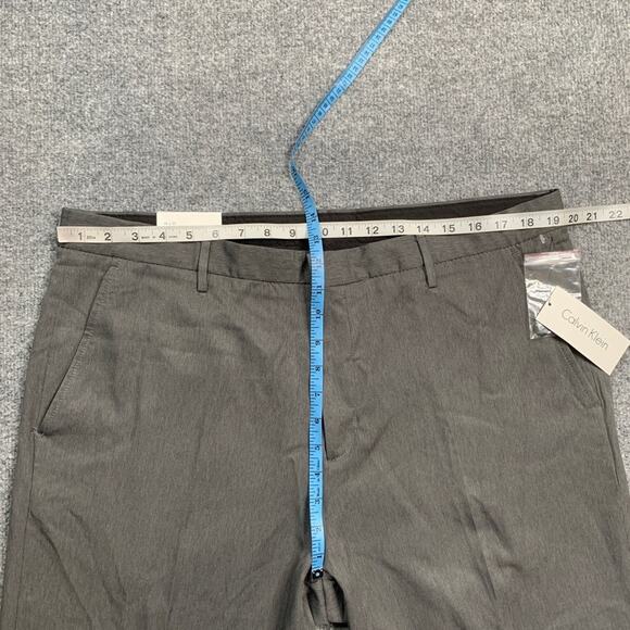 Calvin Klein Pants Mens 38 Grey Straight Fit Flat Front Formal Business Dress - Picture 7 of 13